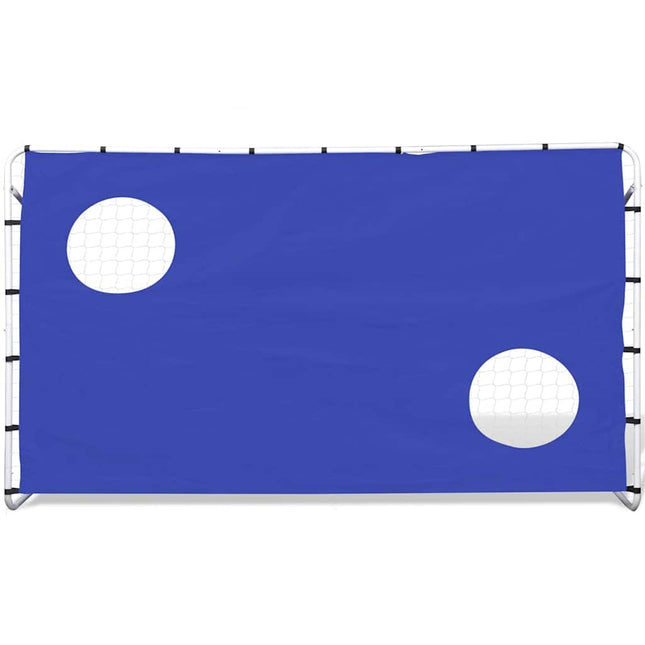 fodboldmål med sigtemål 240x92x150 cm stål