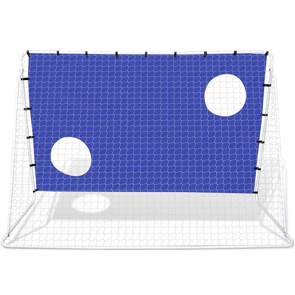 fodboldmål med sigtemål 240x92x150 cm stål