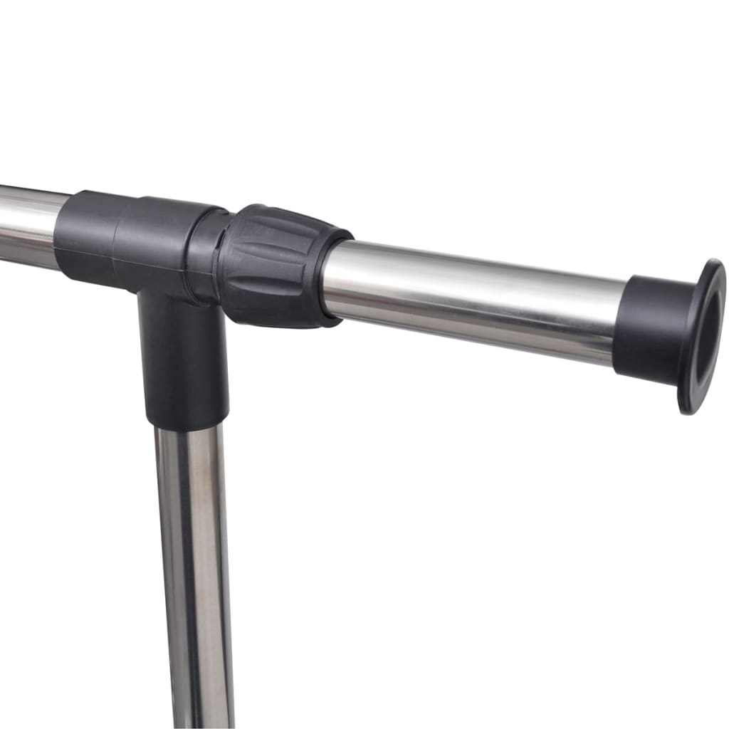 justérbare tøjstativer 2 stk. 1 bøjlestang