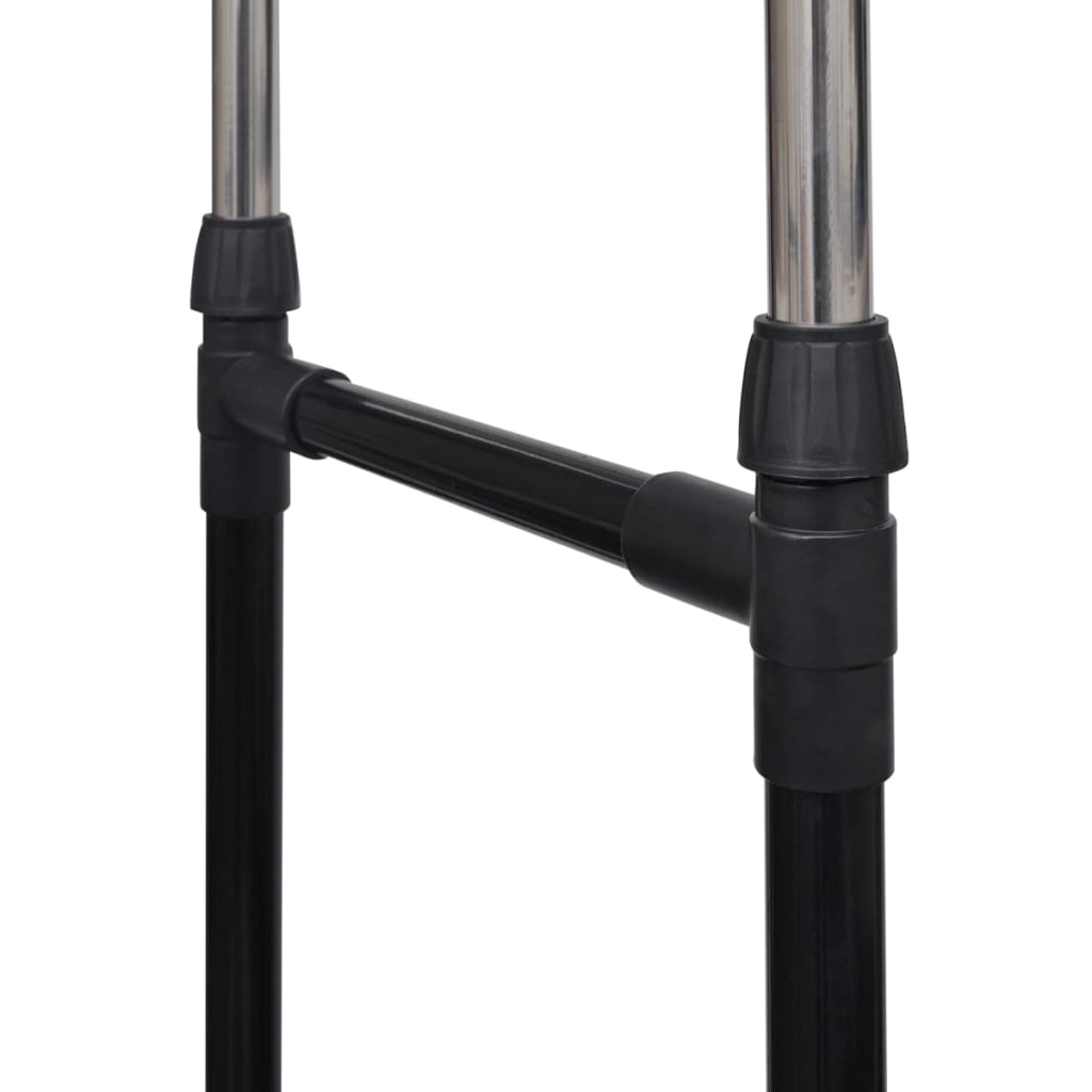 justérbare tøjstativer 2 stk. 2 bøjlestænger