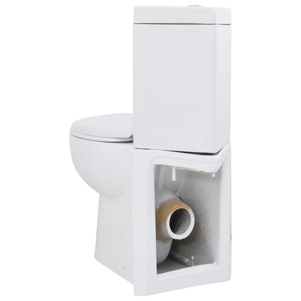 keramisk hjørnetoilet hvid