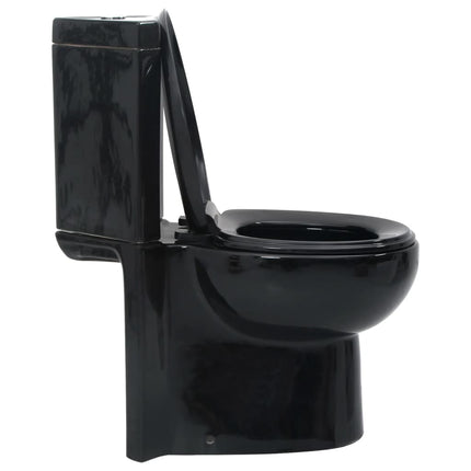 keramisk hjørnetoilet sort