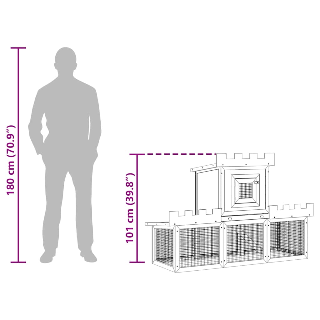 udendørs kaninbur stort 1 hus