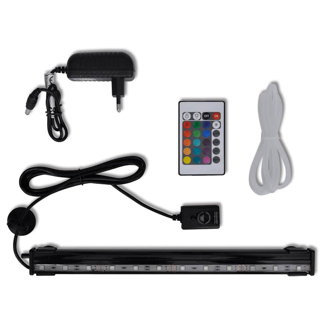 LED-undervandslampe til akvarie 32 cm boblefunktion RGB-farver