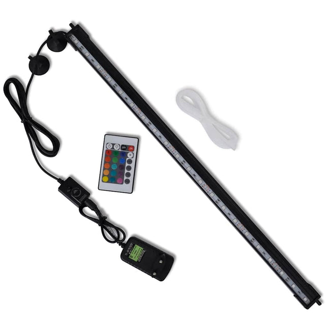 LED-akvarielampe med boblefunktion 56,5 cm RGB-farver