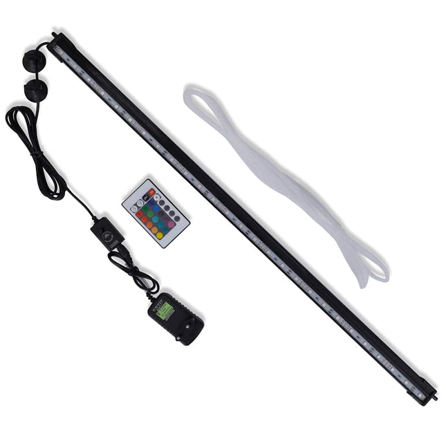 LED-akvarielampe med boblefunktion 71 cm RGB-farver
