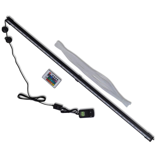 LED-akvarielampe med boblefunktion 94 cm RGB-farver