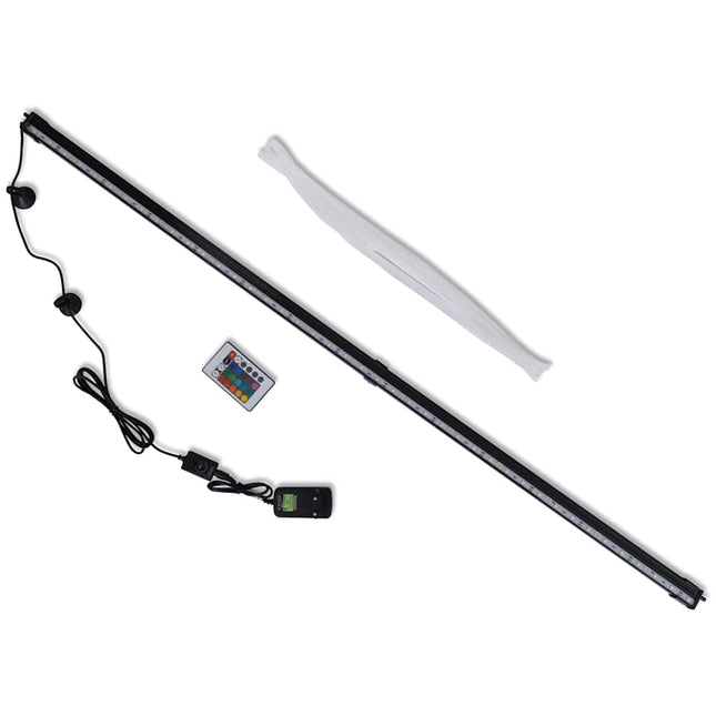 LED-akvarielampe med boblefunktion 107 cm RGB-farver