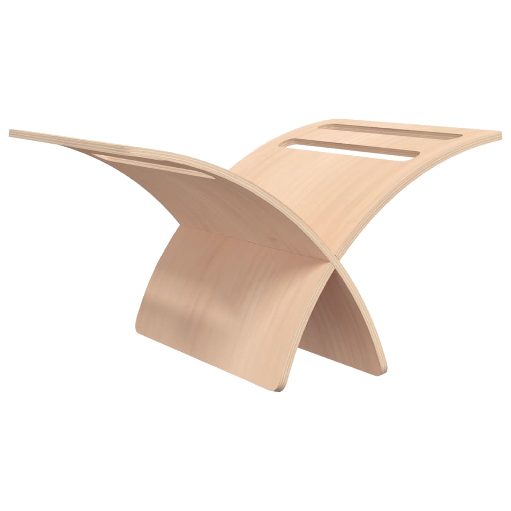 stående magasinholder træ naturfarvet