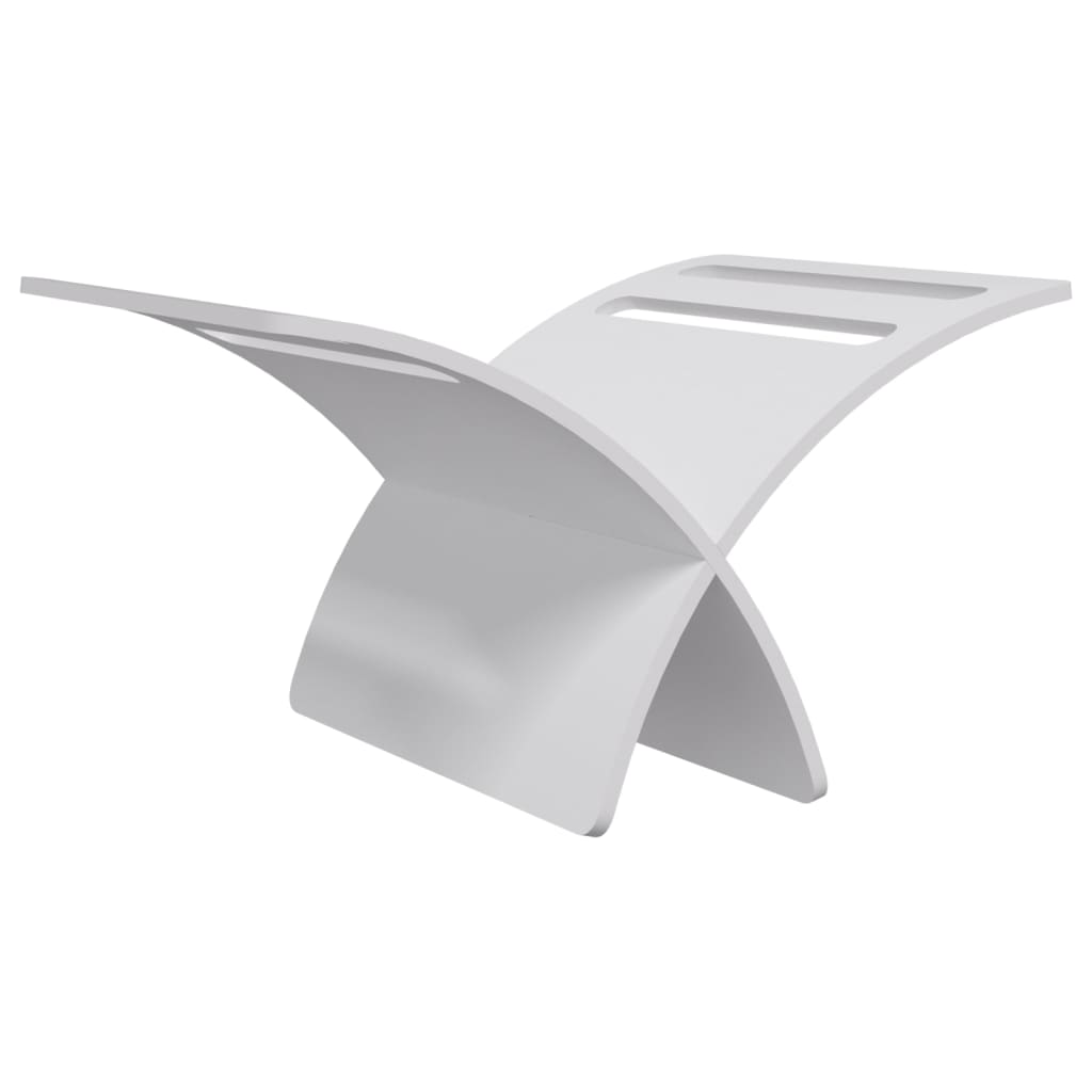 stående magasinholder træ hvid