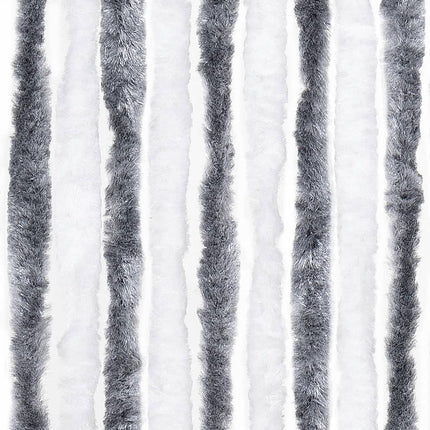 insektgardin grå og hvid 90 x 220 cm chenille