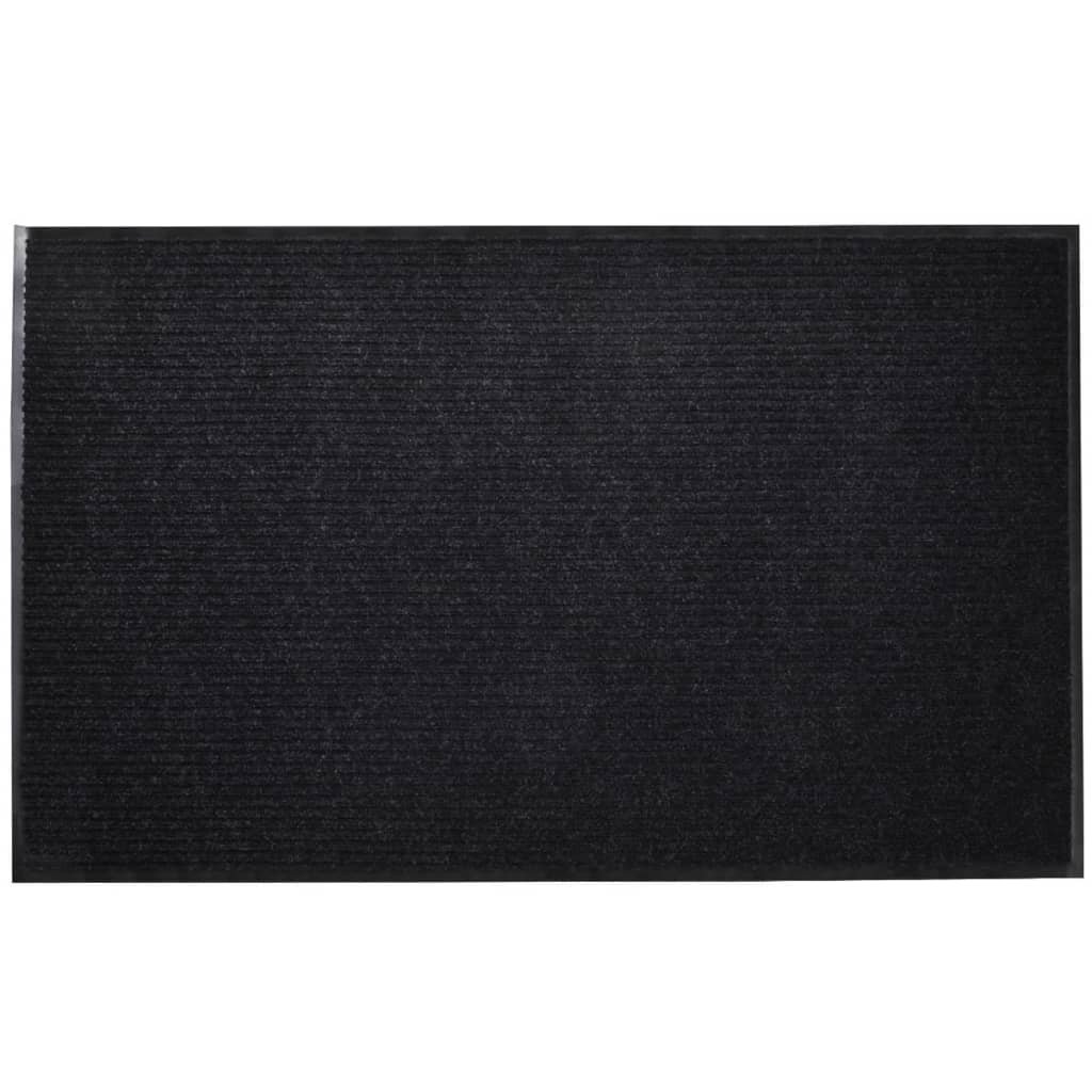 dørmåtte sort 90 x 120 cm PVC billede