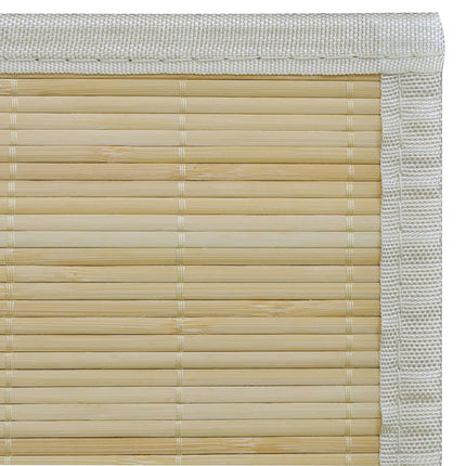 gulvtæppe 80x200 cm rektangulært bambus naturfarvet
