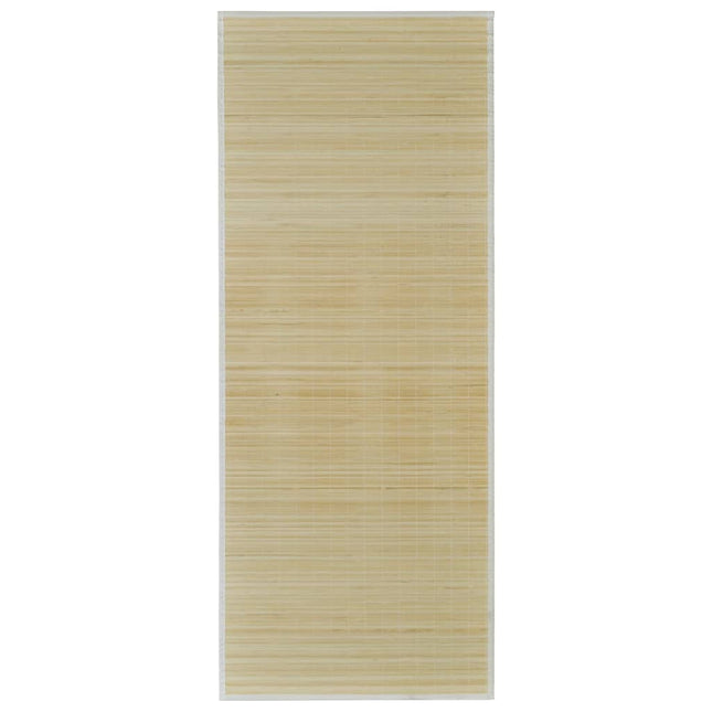gulvtæppe 80x300 cm rektangulært bambus naturfarvet