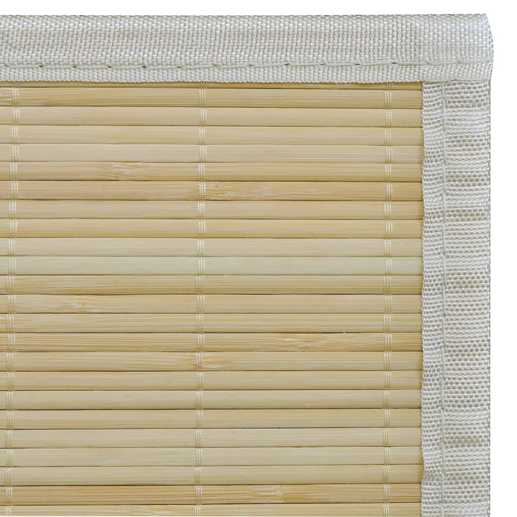 gulvtæppe 80x300 cm rektangulært bambus naturfarvet
