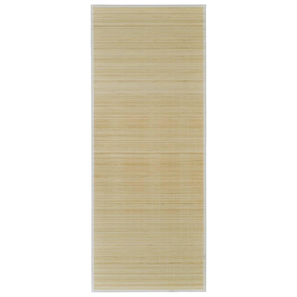 gulvtæppe 120x180 cm rektangulært bambus naturfarvet