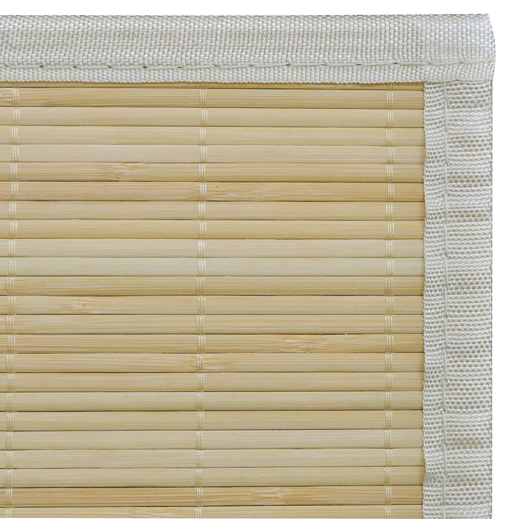 gulvtæppe 150x200 cm rektangulært bambus naturfarvet