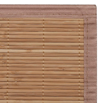 gulvtæppe 80x200 cm rektangulært bambus brun