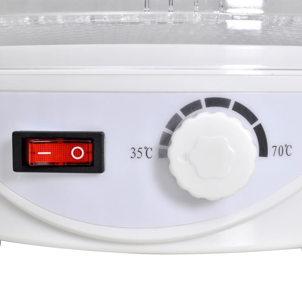 fødevaredehydrator med 6 stabelbare bakker (rund)