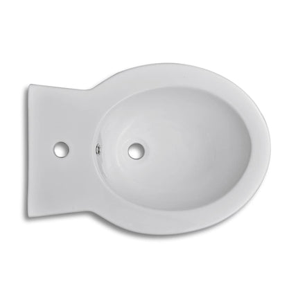 Hvidt keramisk toilet & bidet sæt