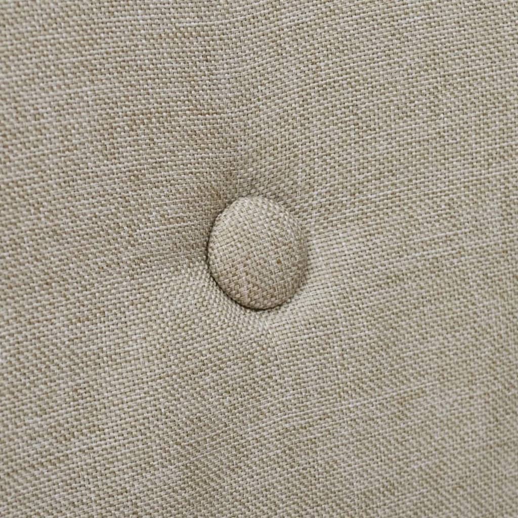 spisebordsstole 4 stk. beige stof massivt egetræ