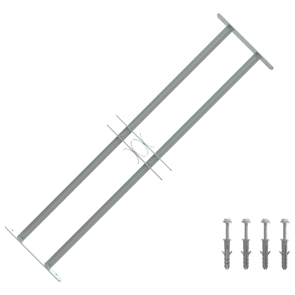 justérbart gitter til vinduer m. 2 tværstænger 700-1050 mm