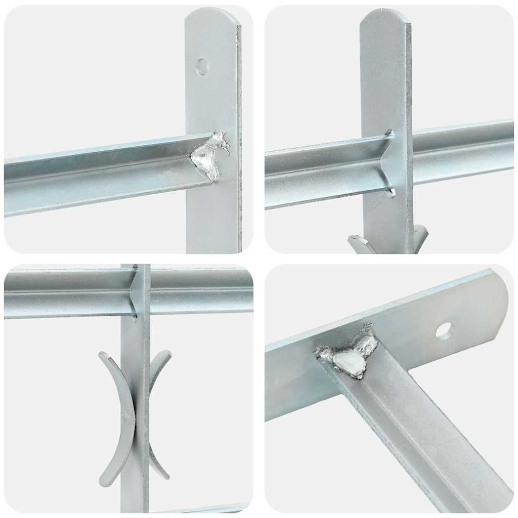 Vinduesgitter 500-650 mm Galvaniseret stål Sølv
