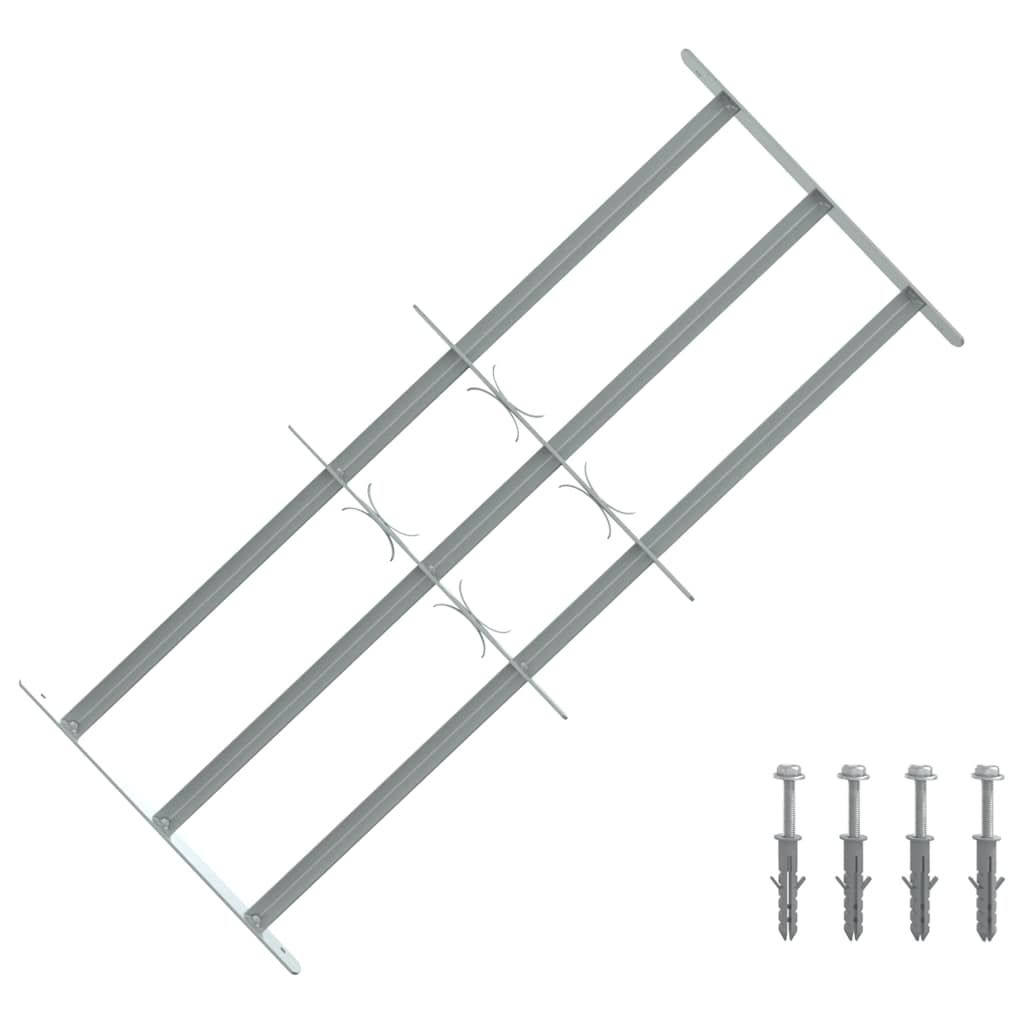 justérbart gitter til vinduer m. 3 tværstænger 700-1050 mm