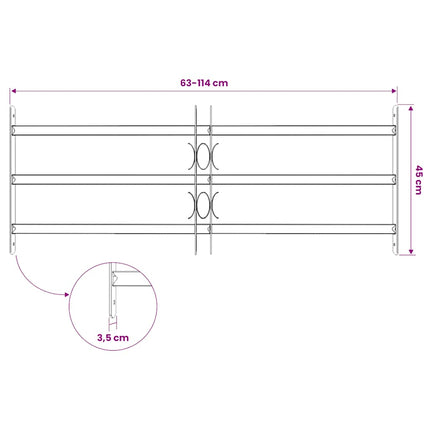 Vinduesgitter 700-1050 mm Galvaniseret stål Sølv