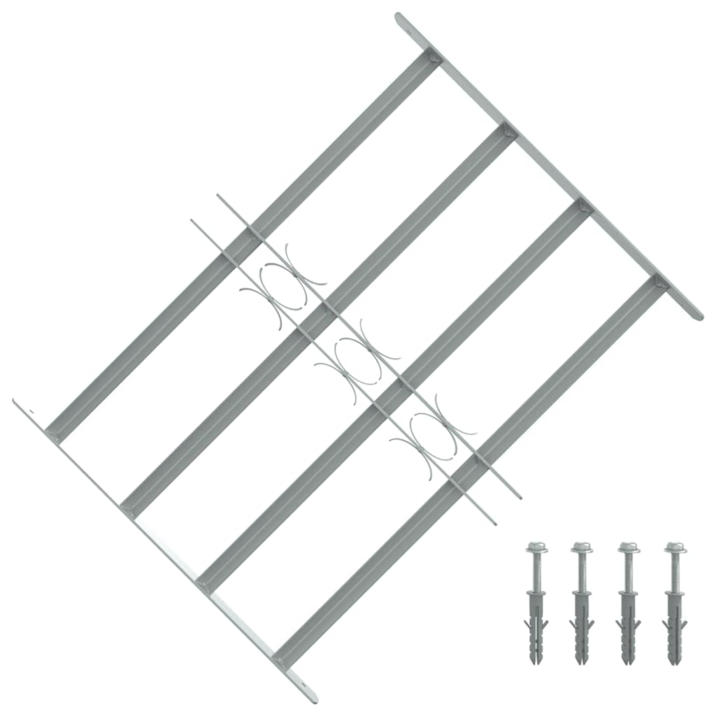 justérbart gitter til vinduer m. 4 tværstænger 500-650 mm