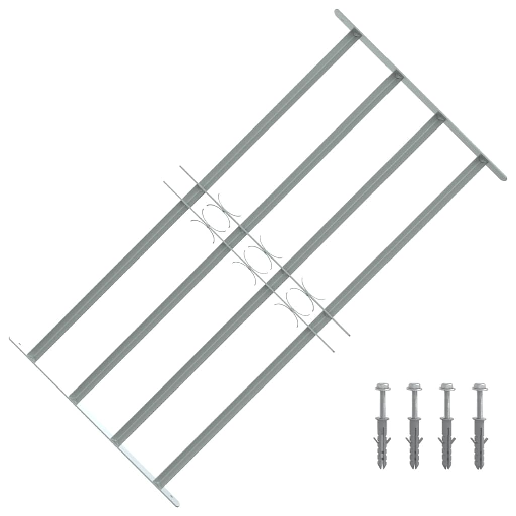 justérbart gitter til vinduer m. 4 tværstænger 700-1050 mm
