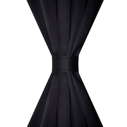 2 stk Sort Blackout Gardiner 135 x 245 cm