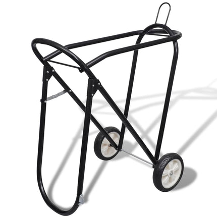 Metal Sammenfoldelig Saddle Rack med hjul
