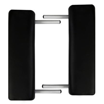 sammenfoldeligt massagebord med aluminiumsstel 2 zoner sort