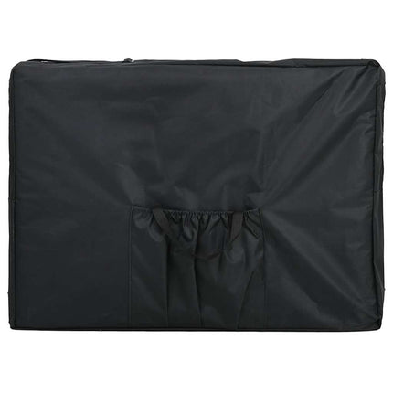 Cremefarvet sammenfoldeligt massagebord med aluminiumsstel,4 zoner