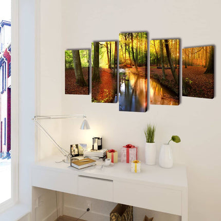 Kanvasbilledsæt skov 200 x 100 cm
