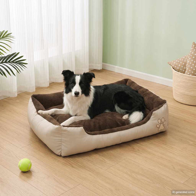 varm hundeseng med pude XL