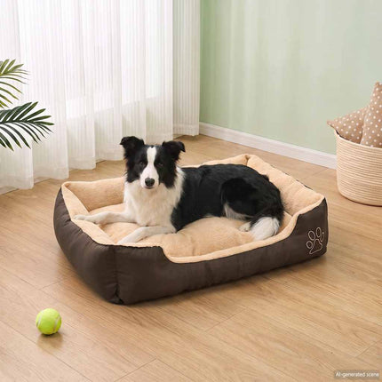 varm hundeseng med pude XL