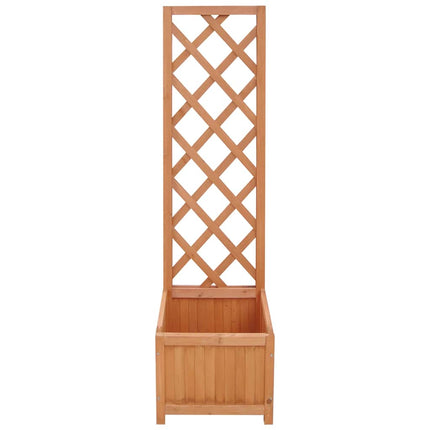 plantekasse med espalier 40x30x135 cm massivt grantræ