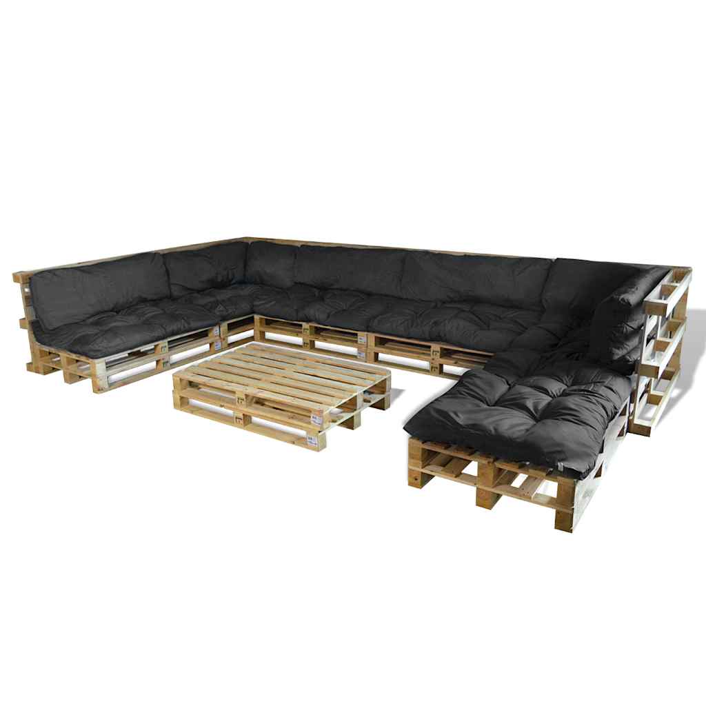 Palle Sofa Pude 13 pcs Sort 120 x 80 x 10 cm Stof