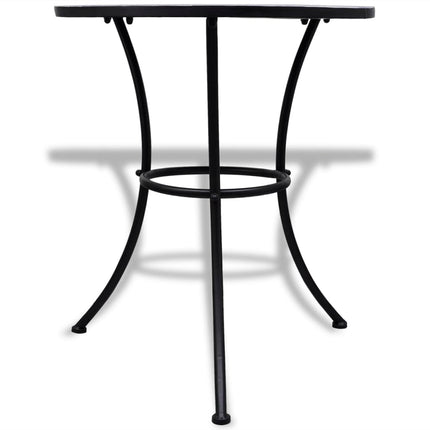 bistrobord 60 cm mosaik blå og hvid