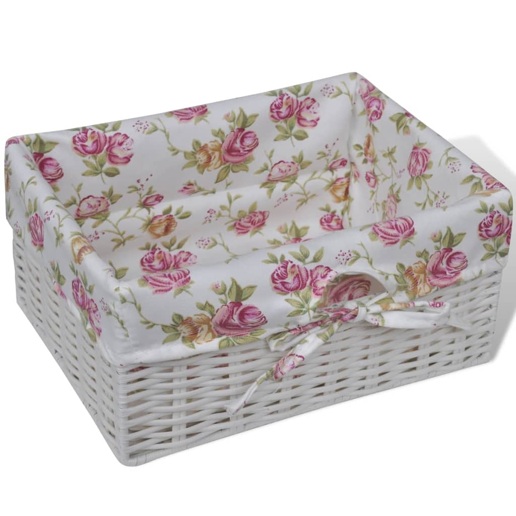 opbevaringsreol 1 skuffe og 2 kurve kejsertræ hvid