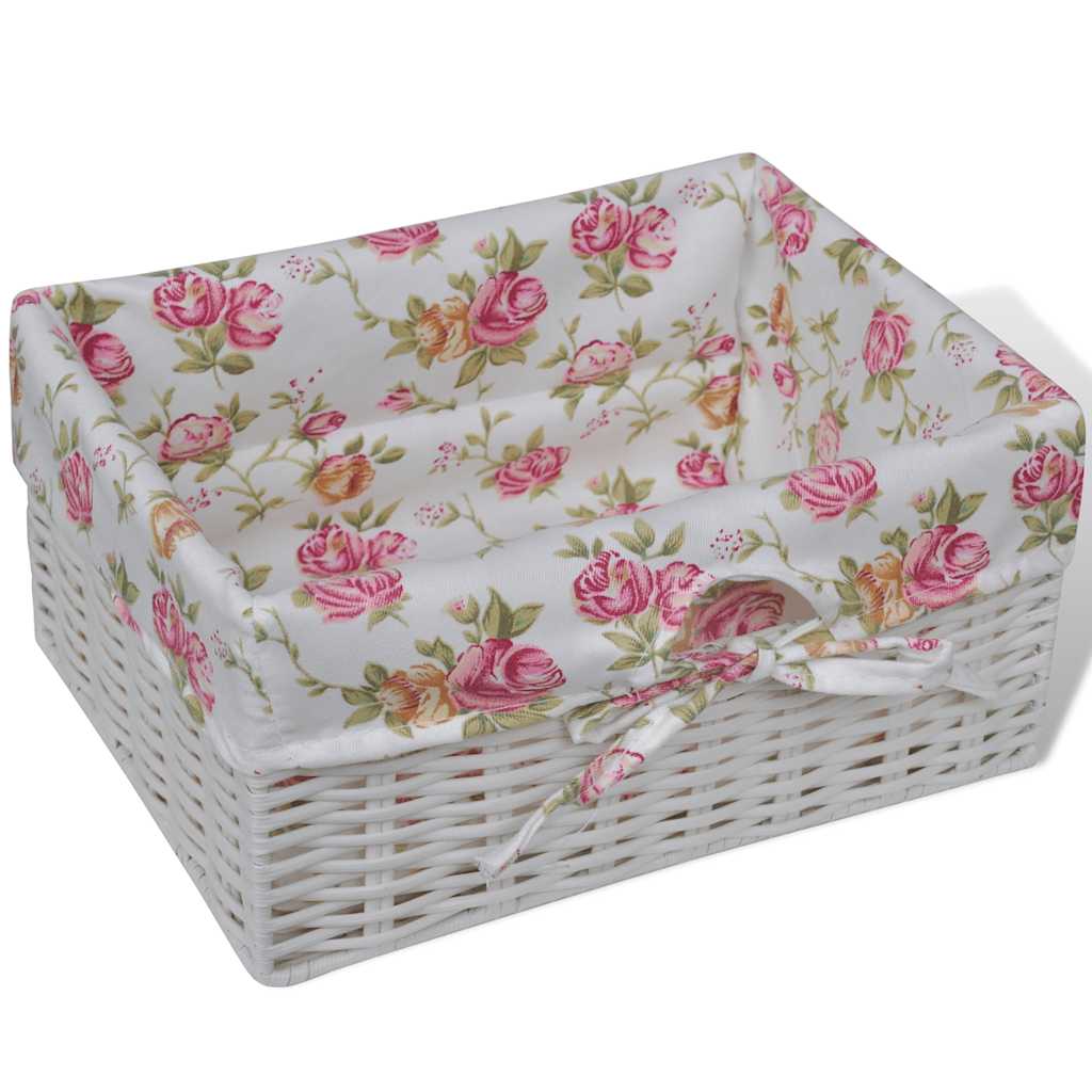 reol med 1 skuffe og 3 kurve kejsertræ hvid