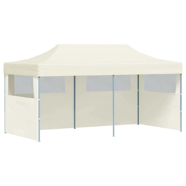 foldbart pop up-festtelt 3 x 6 m cremefarvet