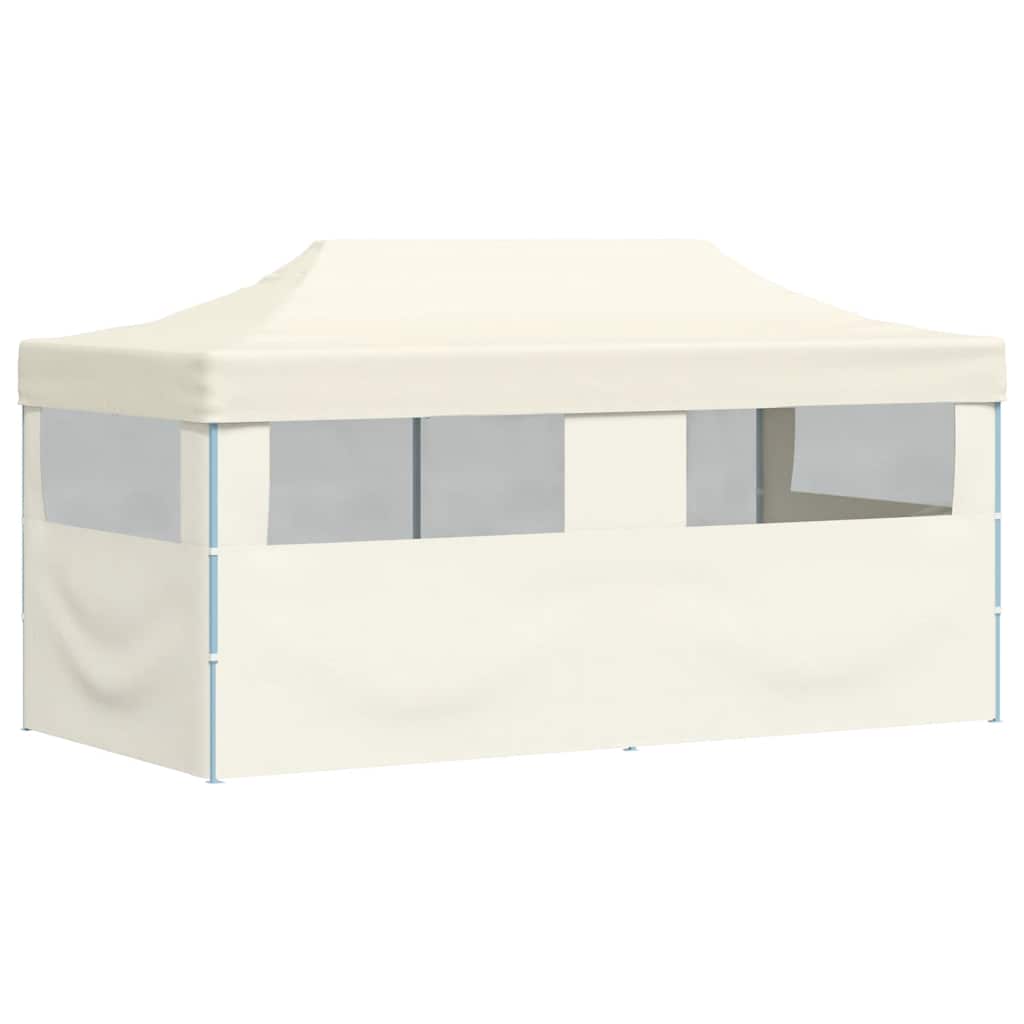foldbart pop up-festtelt 3 x 6 m cremefarvet