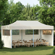 foldbart pop up-festtelt 3 x 6 m cremefarvet