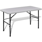 sammenfoldeligt havebord 122 cm HDPE hvid