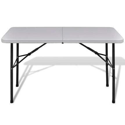 sammenfoldeligt havebord 122 cm HDPE hvid