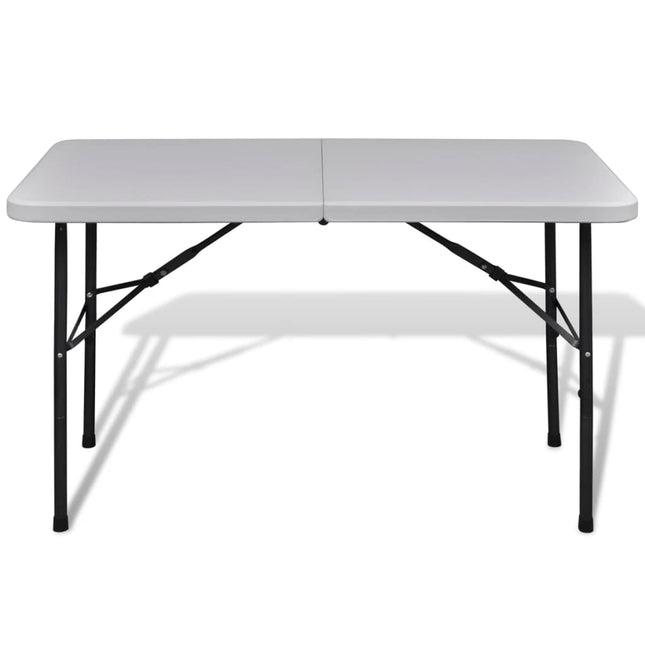 sammenfoldeligt havebord 122 cm HDPE hvid