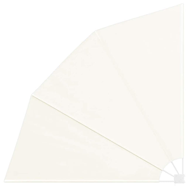 sammenklappelig sidemarkise til altan cremefarvet 210 x 210 cm